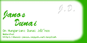 janos dunai business card